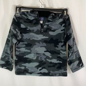 Children's Place 1/4 zipper pull over Fleece Camo